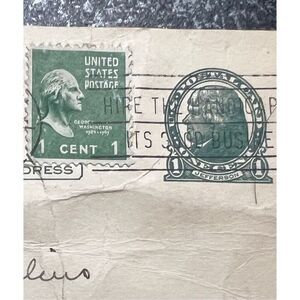 RARE GEORGE WASHINGTON 1 cent US STAMP AND  JEFFERSON 1cent Prexies  US STAMP on